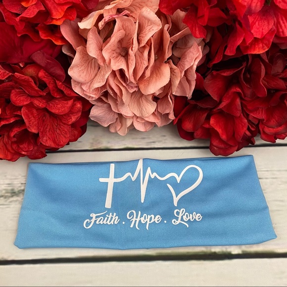 Faith Hope Love Nurse Heartbeat Headband for Masks - Picture 13 of 16